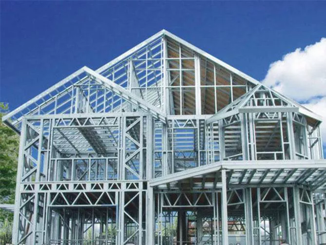 Ħfief Azzar Frame Prefab Metal Bini Azzar Struttura Konferenza Hal