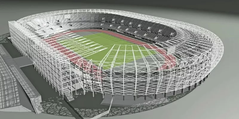 Struttura tal-Azzar Stadium fil-miftuħ